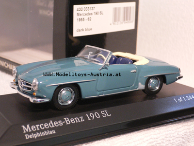 Mercedes Benz W121 B II 190 SL Cabrio 1955 - 1963 blau 1:43