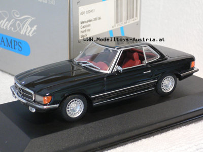 Mercedes Benz R107 350 SL Hard Top 1971 - 1980 schwarz 1:43