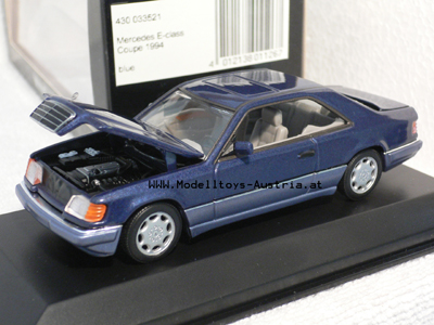Mercedes Benz W124 Coupe 300 CE E-Klasse 1994 blau 1:43