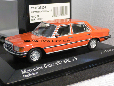 Mercedes Benz W116 450 SEL 6.9 1972 - 1979 orange 1:43