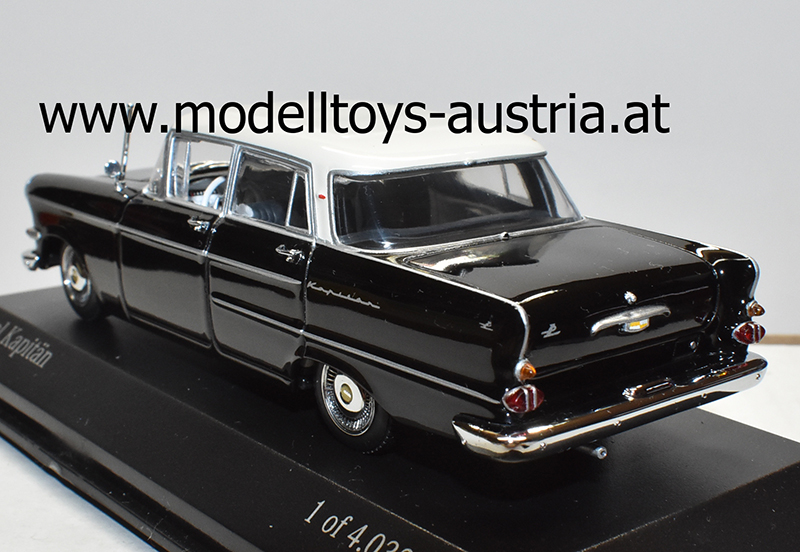 Opel Kapitän 1959 - 1963 schwarz / weiss 1:43