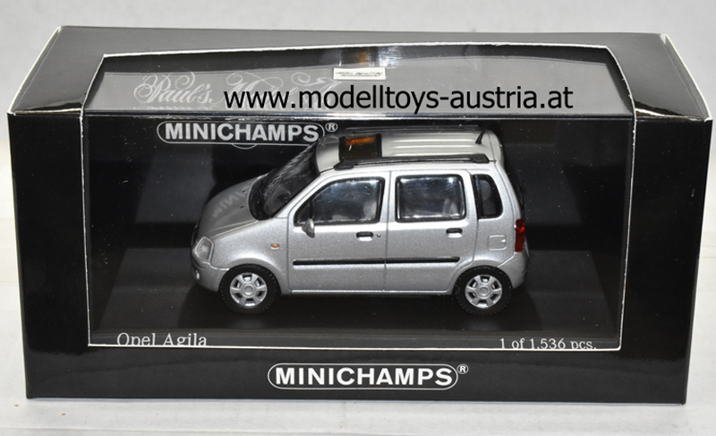 Opel Agila 2000 silber metallik 1:43