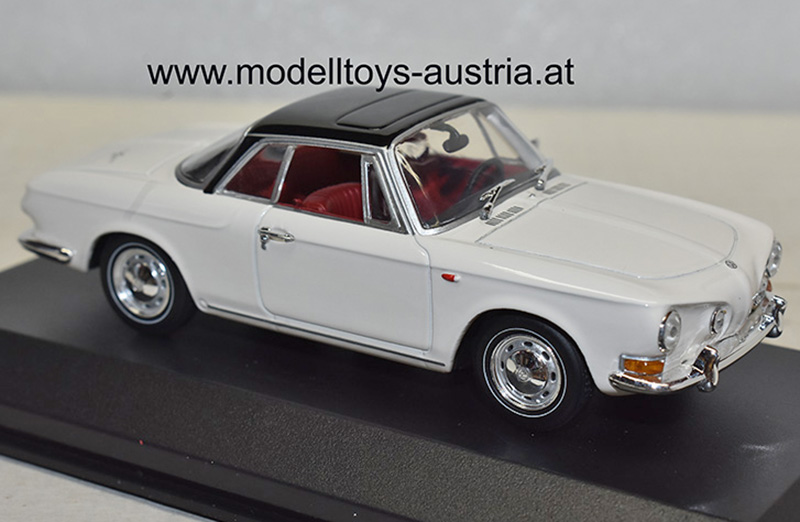 VW Karmann Ghia 1600 Typ 34 1966 weiss / schwarz 1:43