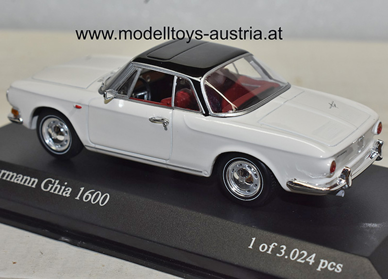 VW Karmann Ghia 1600 Typ 34 1966 weiss / schwarz 1:43