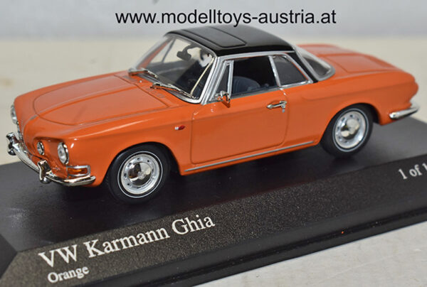 VW Karmann Ghia 1600 Typ 34 1966 orange / schwarz 1:43