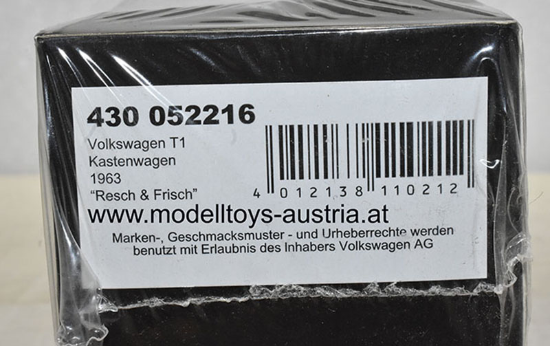 VW T1 Kastenwagen 1963 RESCH & FRISCH Bäkerei 1:43