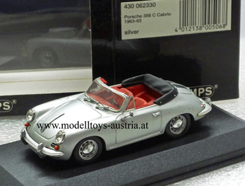 Porsche 356 C Cabrio 1963-65 silber 1:43