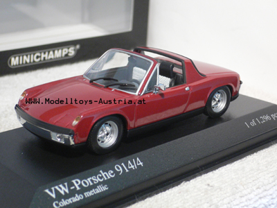 Porsche 914/4 Targa 1969 - 1973 dunkelrot metallik 1:43 VW Porsche 914