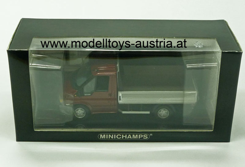 Ford Transit Pritsche Pritschenwagen 2000 rot metallik 1:43