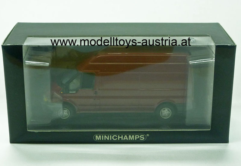 Ford Transit Kasten Kastenwagen mit HOCHDACH 2000 rot metallik 1:43