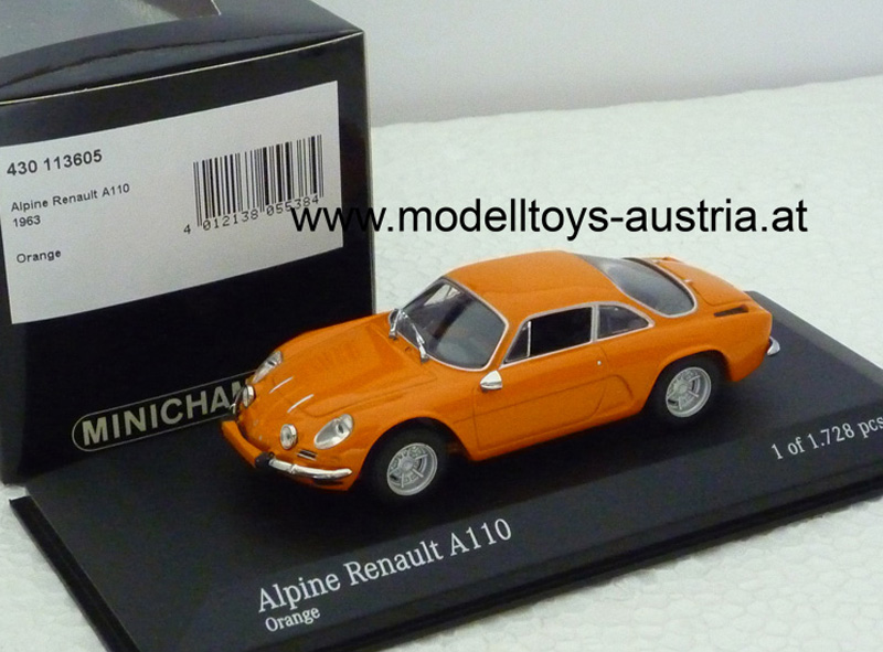 Renault Alpine A110 A 110 1963 - 1967 orange 1:43