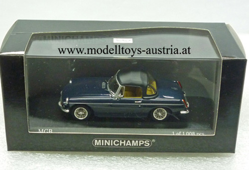MG B Cabrio Soft Top 1968 blau 1:43