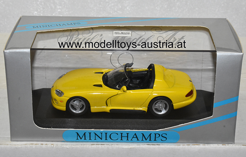 Dodge Viper Cabrio 1993 gelb 1:43