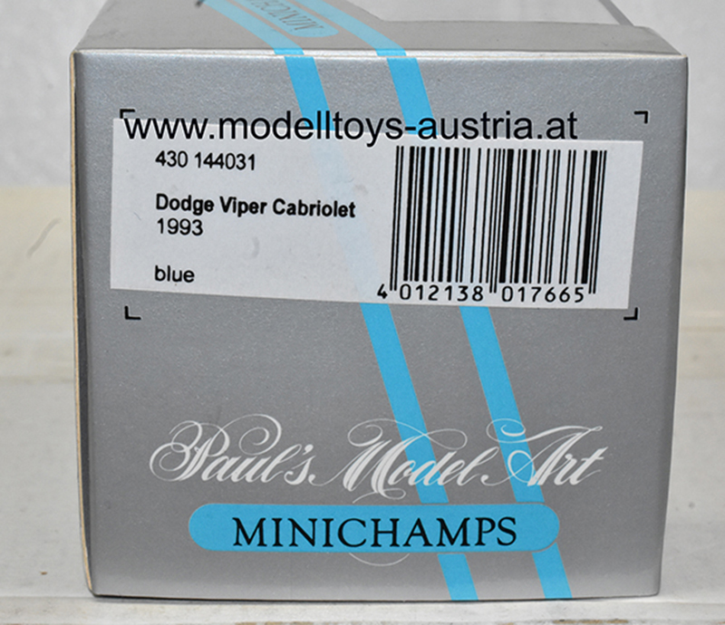 Dodge Viper Cabrio 1993 blau metallik 1:43