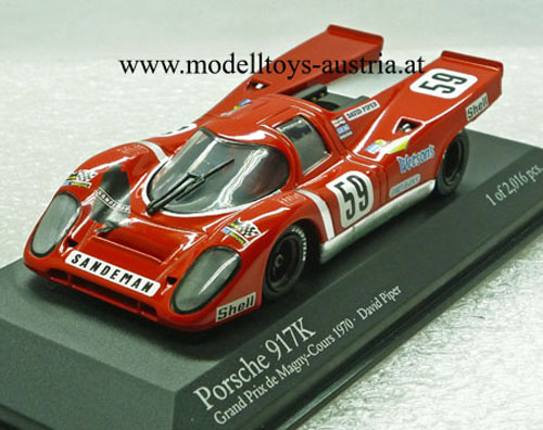 Porsche 917 Kurzheck 1970 Magny Cours David PIPER 1:43