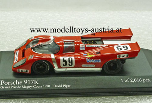 Porsche 917 Kurzheck 1970 Magny Cours David PIPER 1:43