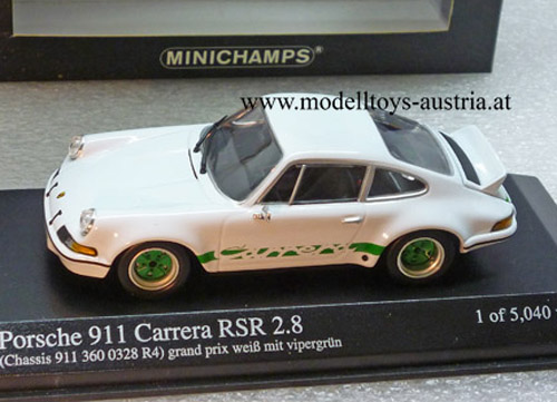 Porsche 911 Carrera RSR 2.8 1973 weiss / grün 1:43