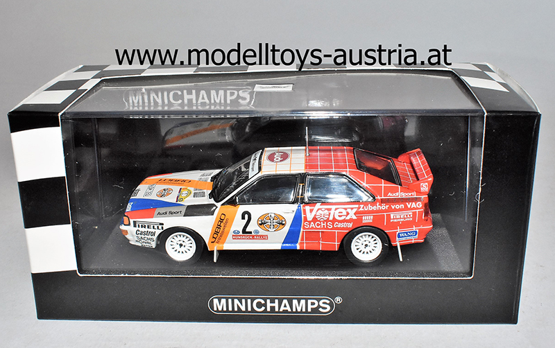 Audi Quattro Rally 1984 Hunsrück Rally Sieger DEMUTH / LUX 1:43