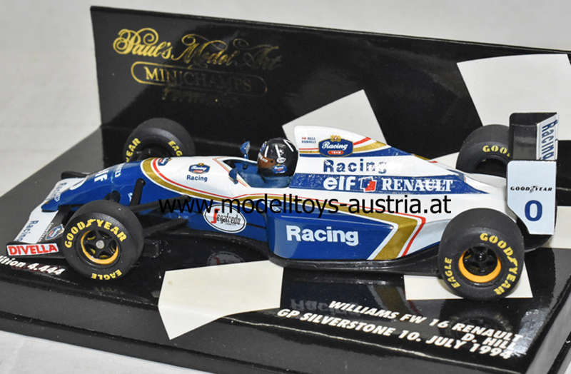 Williams FW16 Renault 1994 Damon HILL Sieger England GP Silverstone 1:43
