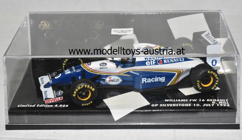 Williams FW16 Renault 1994 Damon HILL Sieger England GP Silverstone 1:43