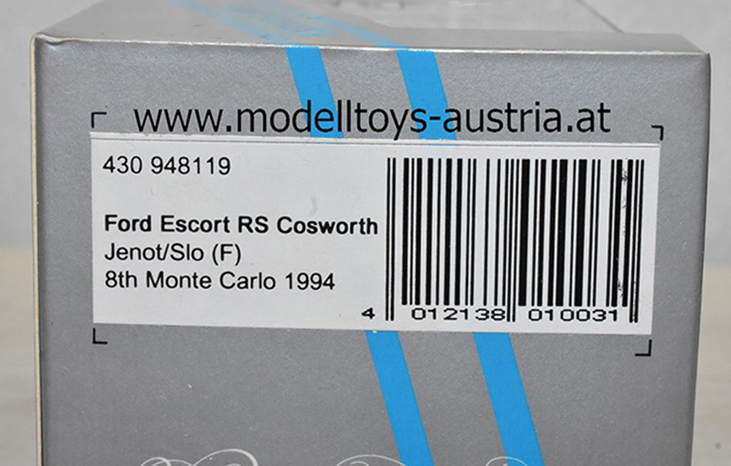Ford Escort RS Cosworth 1994 Rally Monte Carlo JENOT / SLO 1:43