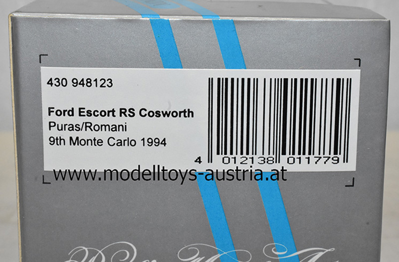 Ford Escort RS Cosworth 1994 Rally Monte Carlo PURAS / ROMANI 1:43