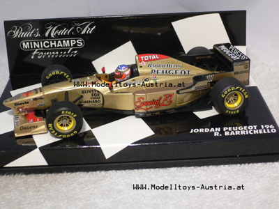 Jordan Peugeot 196 1996 gold Rubens BARRICHELLO 1996 1:43