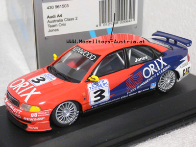 Audi A4 Quattro 1996 Australische Klasse 2 Brad JONES Orix 1:43