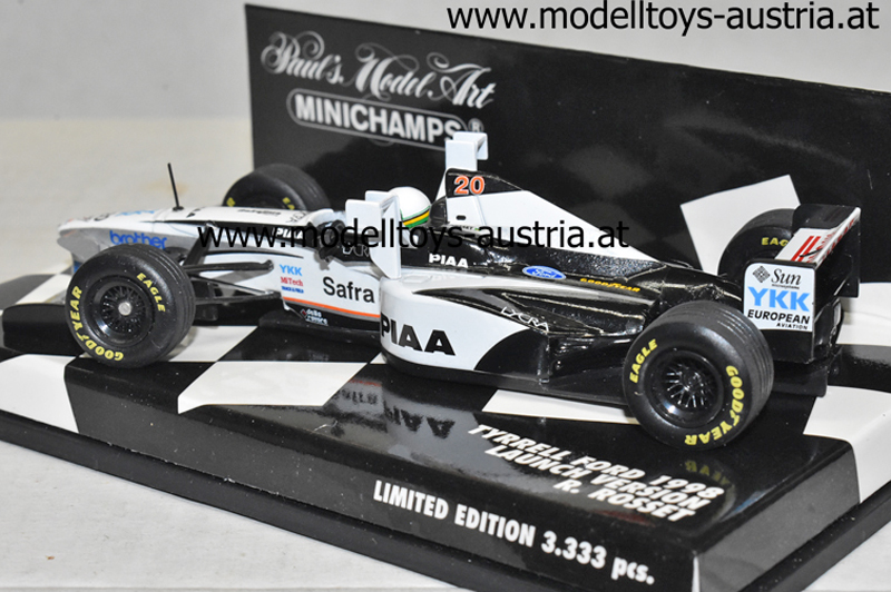 Tyrrell Ford 1998 Launch Version Tower Wings Ricardo ROSSET 1:43