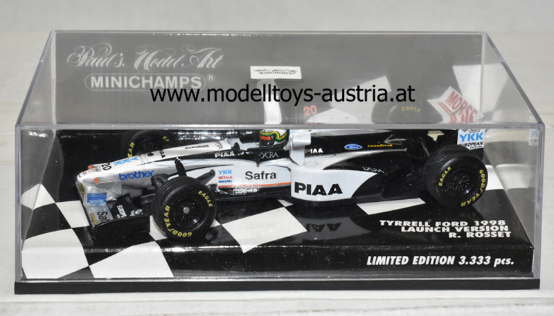 Tyrrell Ford 1998 Launch Version Tower Wings Ricardo ROSSET 1:43