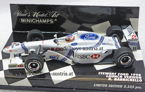Stewart SF1 Ford 1998 Launch Version Rubens BARRICHELLO 1:43