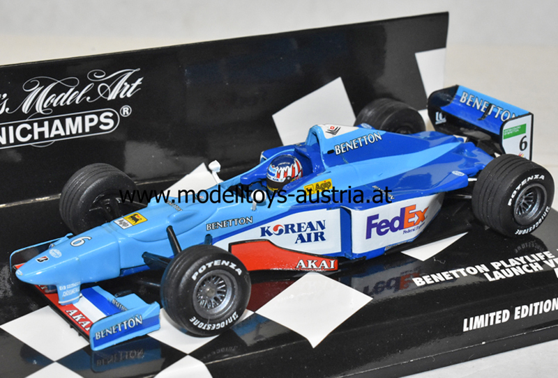 Benetton B197 Playlife 1998 Launch Version Alexander WURZ 1:43