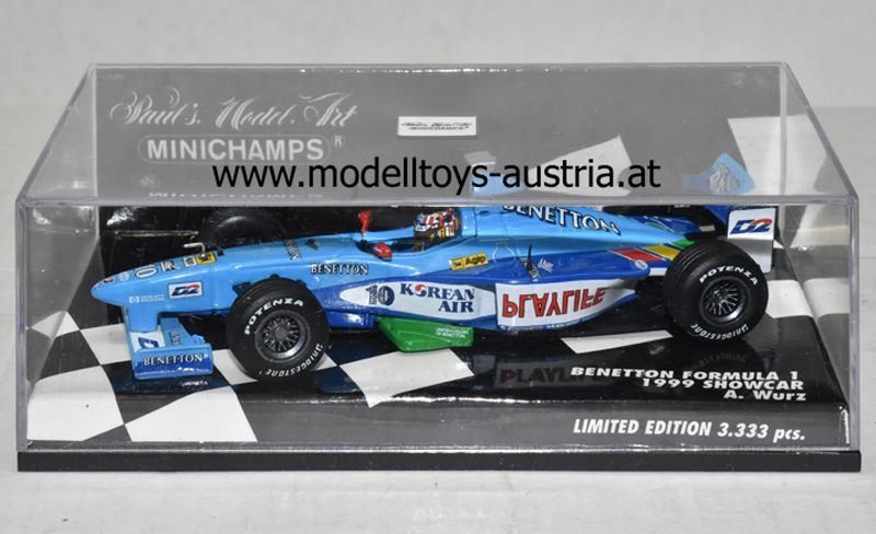 Benetton B198 Playlife 1999 Showcar Launch Version Alexander WURZ 1:43