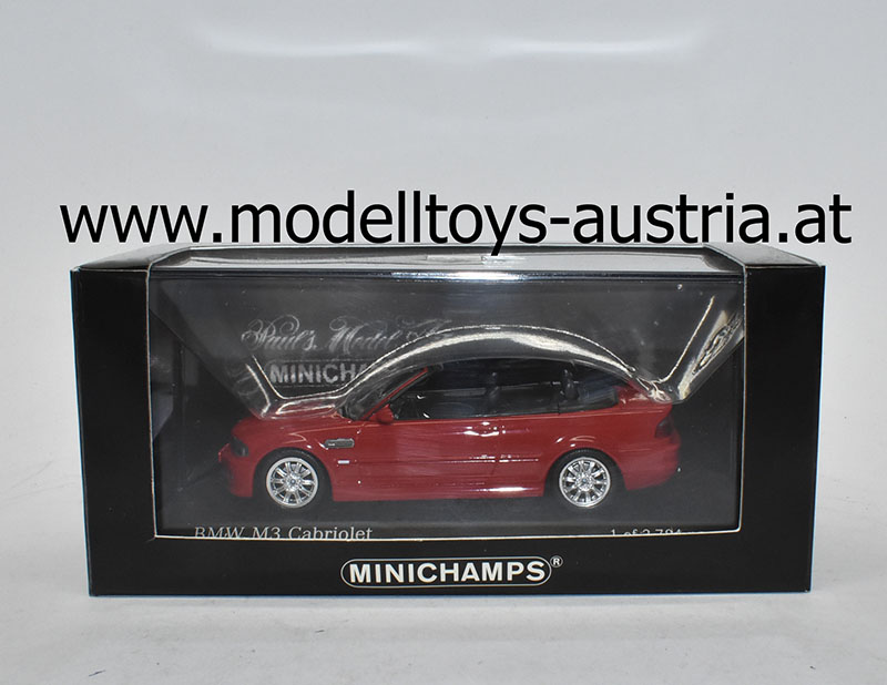 BMW E46 Cabrio M3 2001 rot 1:43