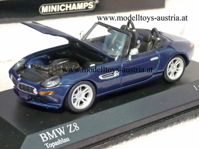 BMW Z8 Cabrio 1999 blau 1:43