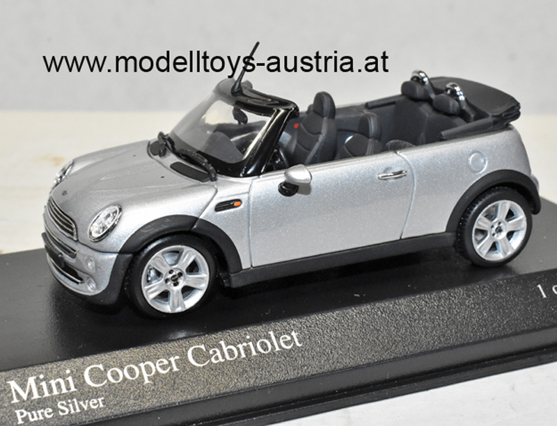 New Mini Cooper Cabrio 2004 silber metallik 1:43