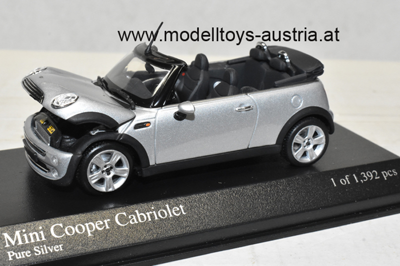 New Mini Cooper Cabrio 2004 silber metallik 1:43