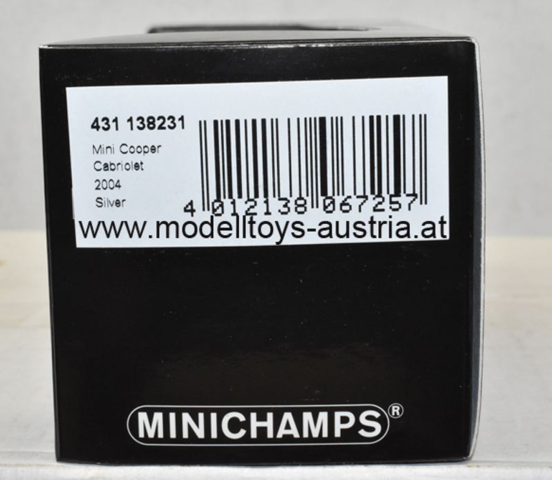New Mini Cooper Cabrio 2004 silber metallik 1:43