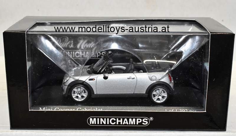 New Mini Cooper Cabrio 2004 silber metallik 1:43