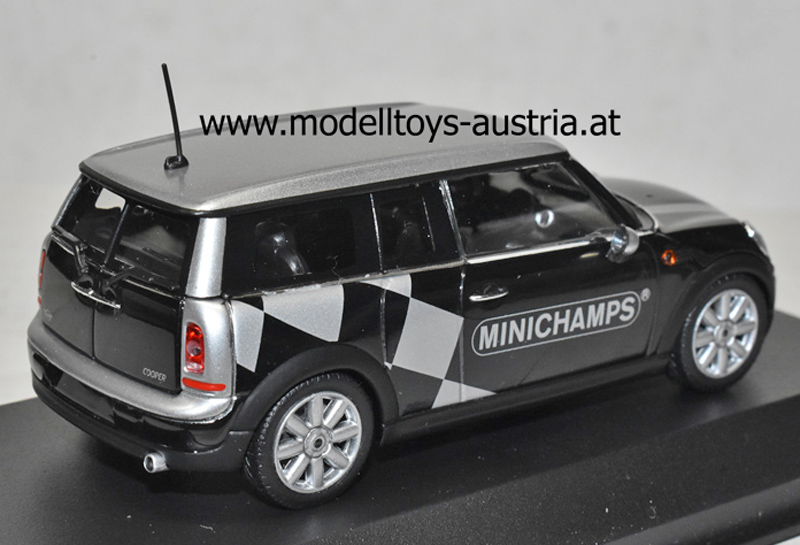New Mini Cooper Clubman Kombi 2008 MINICHAMPS schwarz metallik 1:43