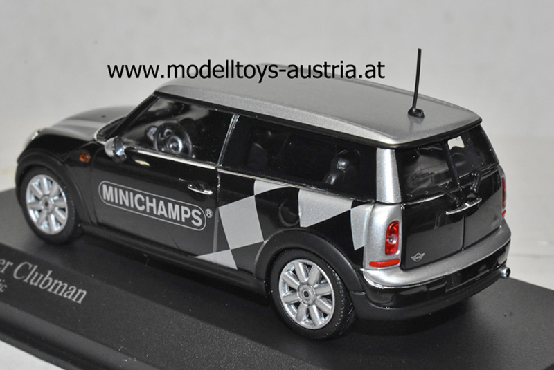 New Mini Cooper Clubman Kombi 2008 MINICHAMPS schwarz metallik 1:43