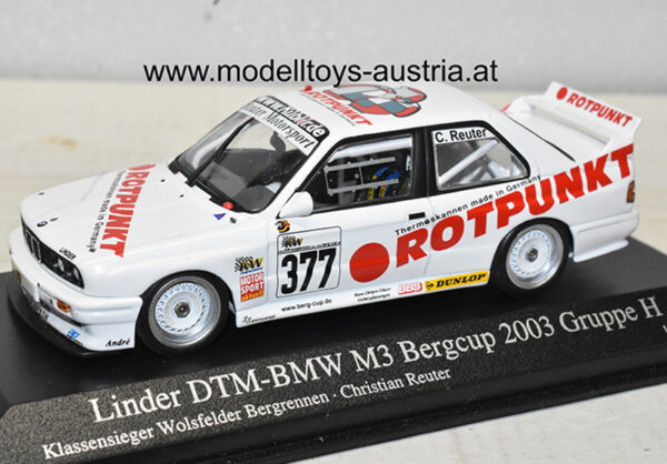 BMW E30 M3 2003 Bergcup Wolsfelder Bergrennen Christian REUTER Linder DTM BMW 1:43