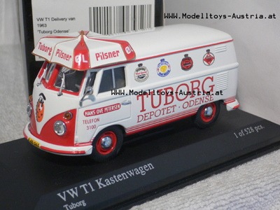 VW T1 Kastenwagen 1963 TUBORG ODENSE 1:43 SONDERMODELL