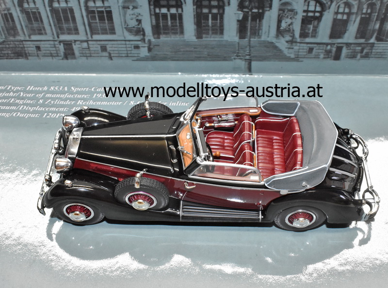 Horch 853 A Cabrio 1938 schwarz / rot / schwarz 1:43