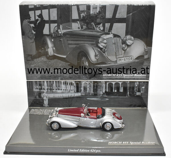 Horch 855 Special Roadster Cabrio 1938 silber / rot 1:43