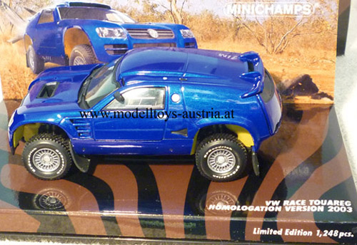 VW RACE Touareg 2003 Homologation Version blau 1:43