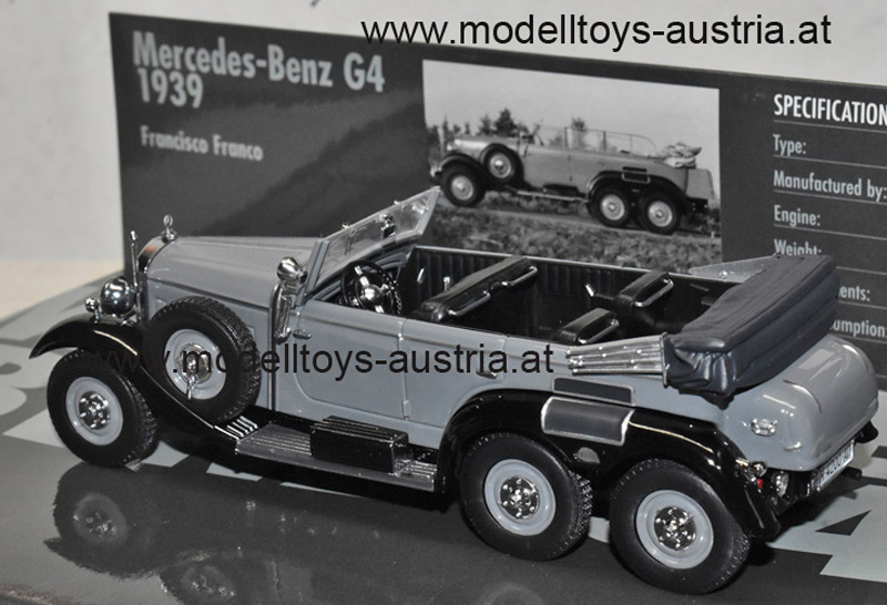 Mercedes Benz W31 G4 1939 FRANCISCO FRANCO grau / schwarz 1:43