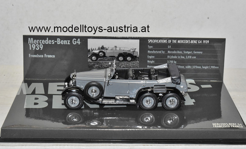 Mercedes Benz W31 G4 1939 FRANCISCO FRANCO grau / schwarz 1:43