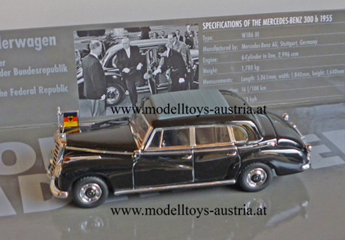 Mercedes Benz W186 III 300 B 1955 Konrad ADENAUER 1:43