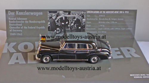 Mercedes Benz W186 III 300 B 1955 Konrad ADENAUER 1:43